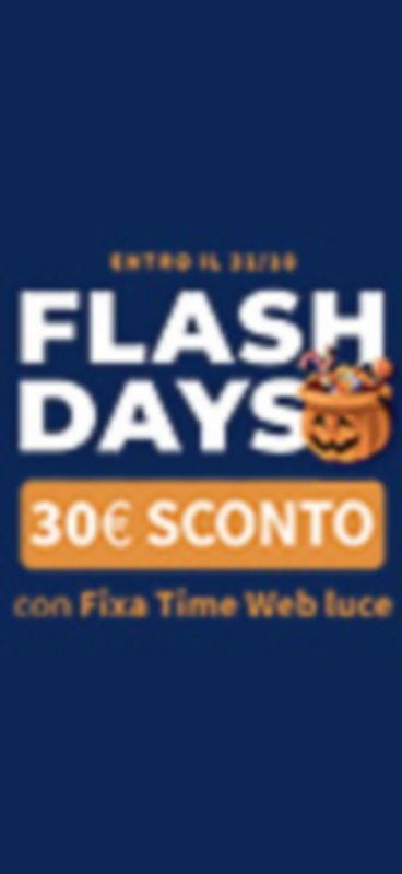 Un banner con la scritta Flash Days