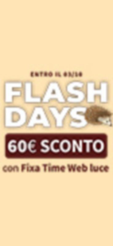 Un banner con la scritta Flash Days