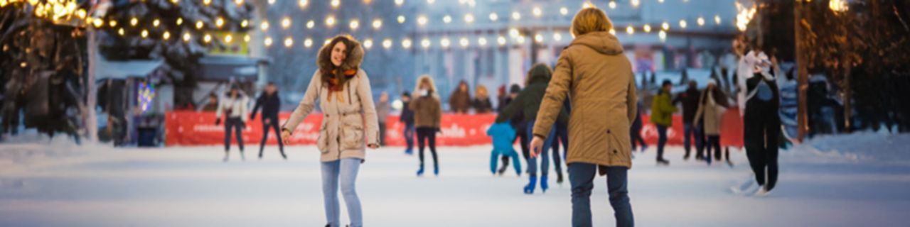 people on the skating rink