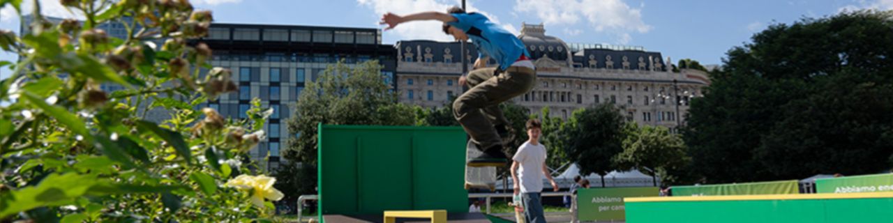 Boy on a skateboard