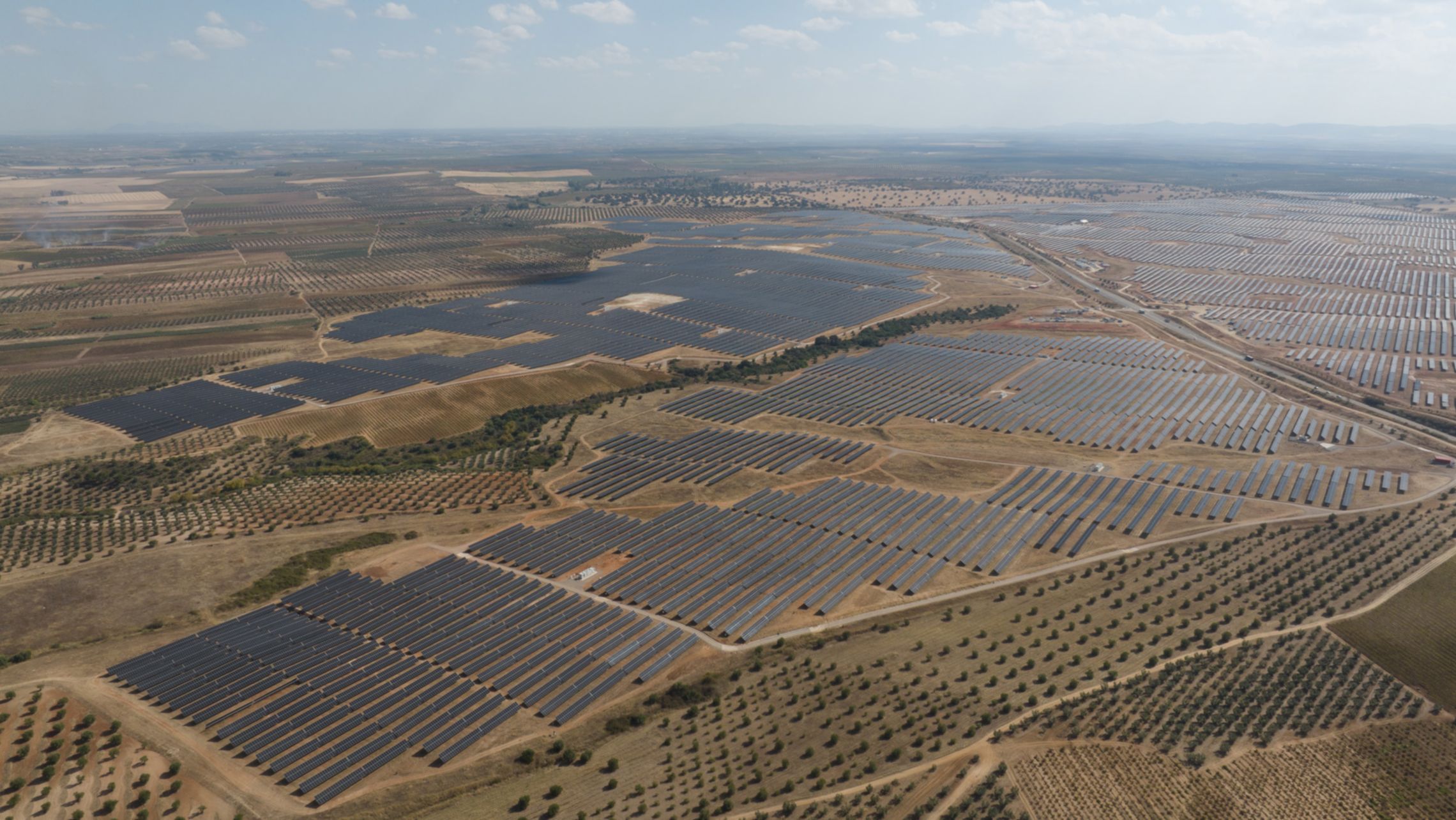 Parco fotovoltaico dall'alto