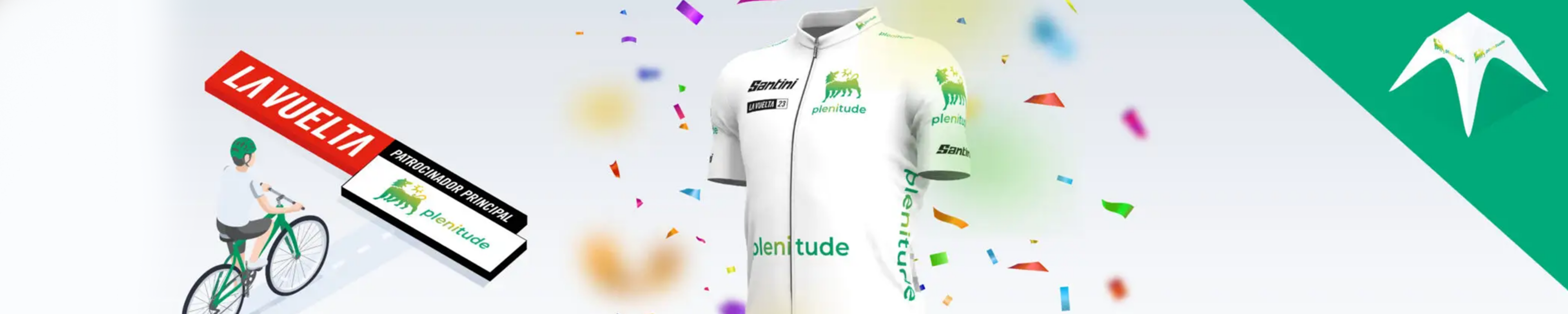 Maillot blanco La Vuelta patrocinio Plenitude