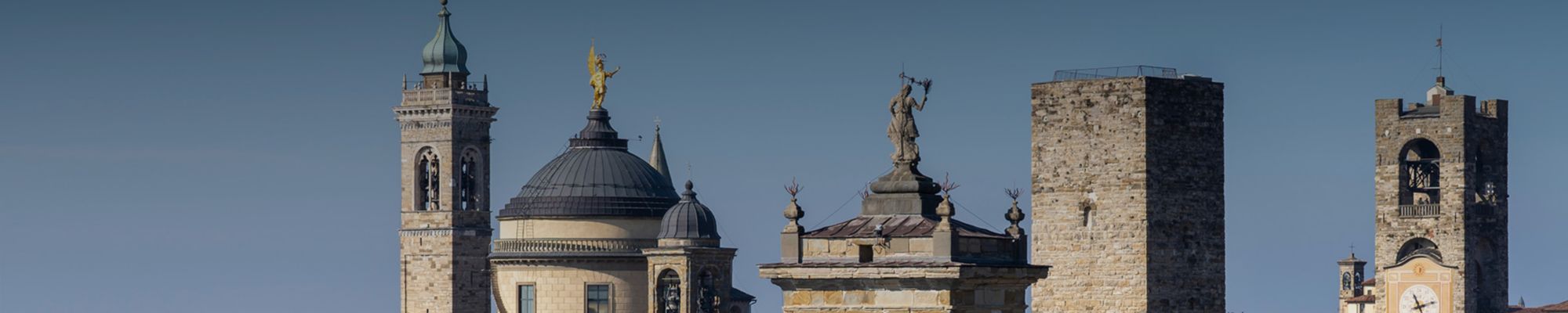 Una vista della città di Bergamo dall'alto