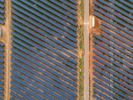 Parco fotovoltaico dall’alto