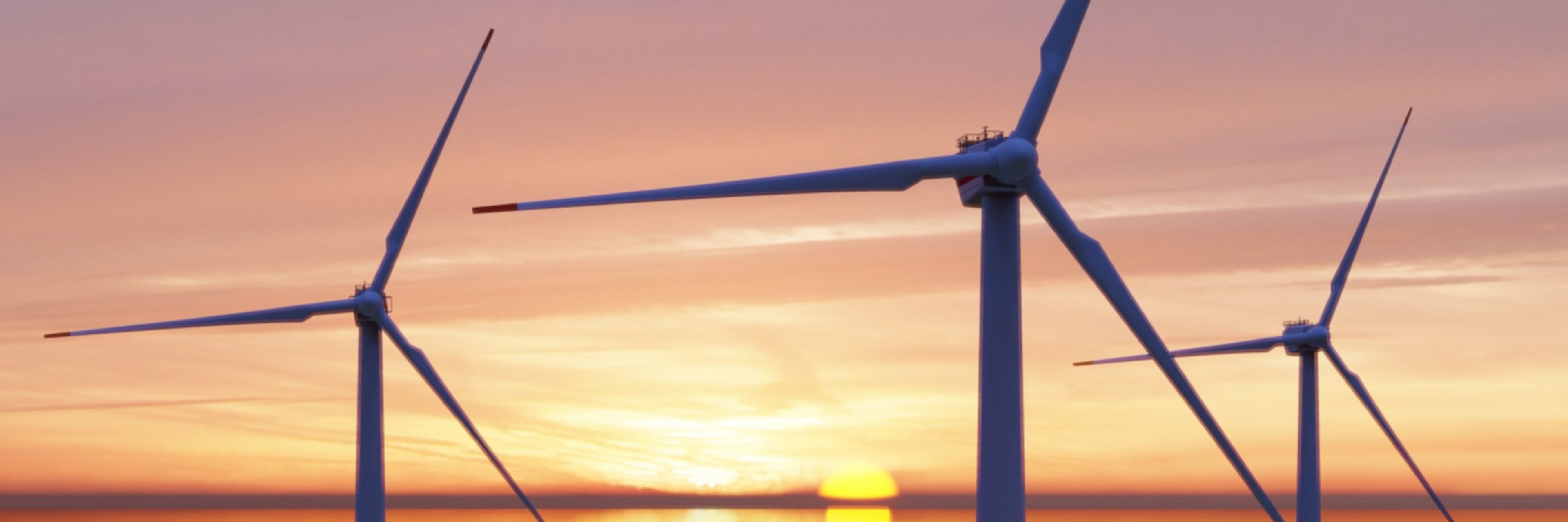 Pale eoliche al tramonto 