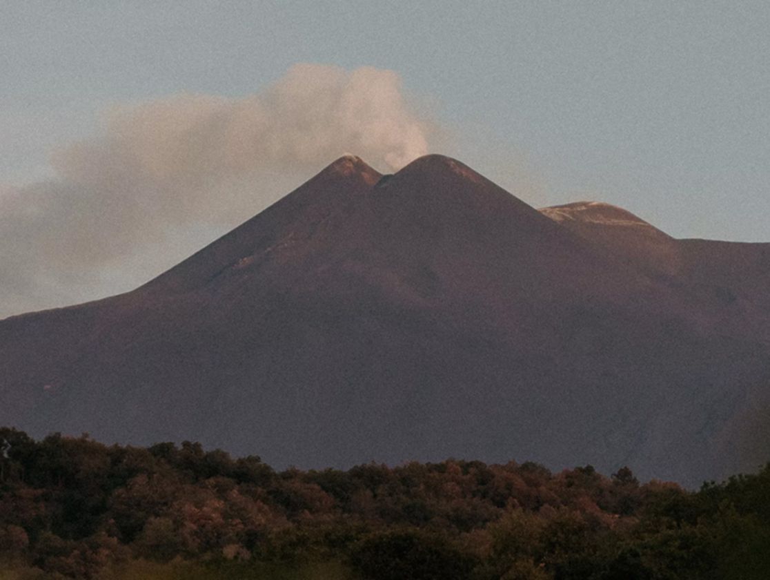 An image of Etna and the nature of the area around the volcano.