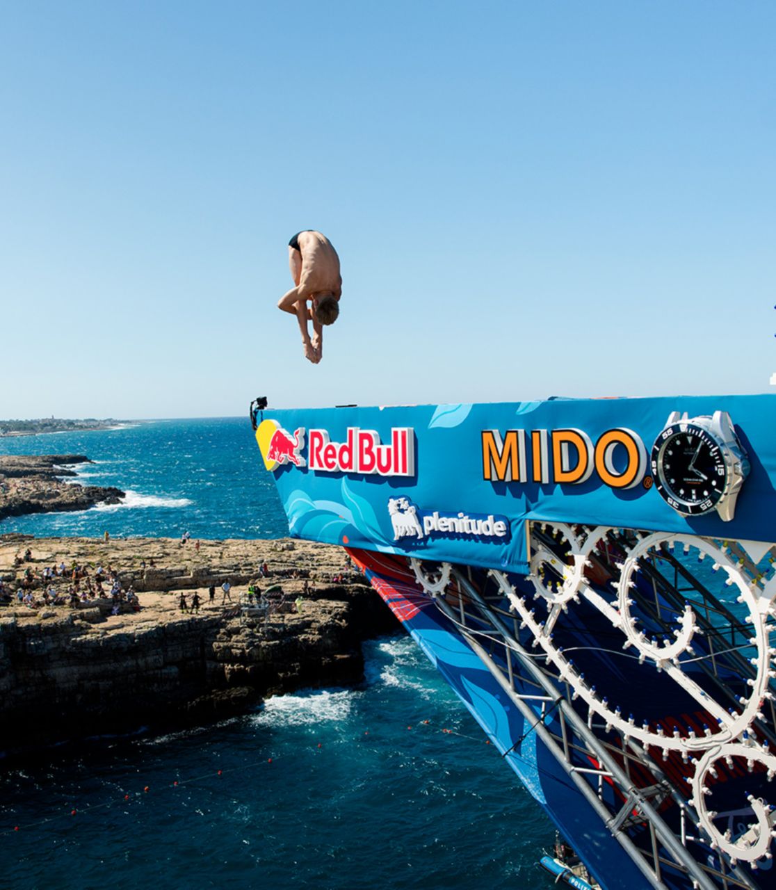 Man diving from the diving board
