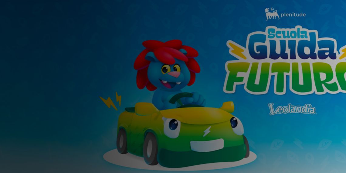 children's character on an electric car